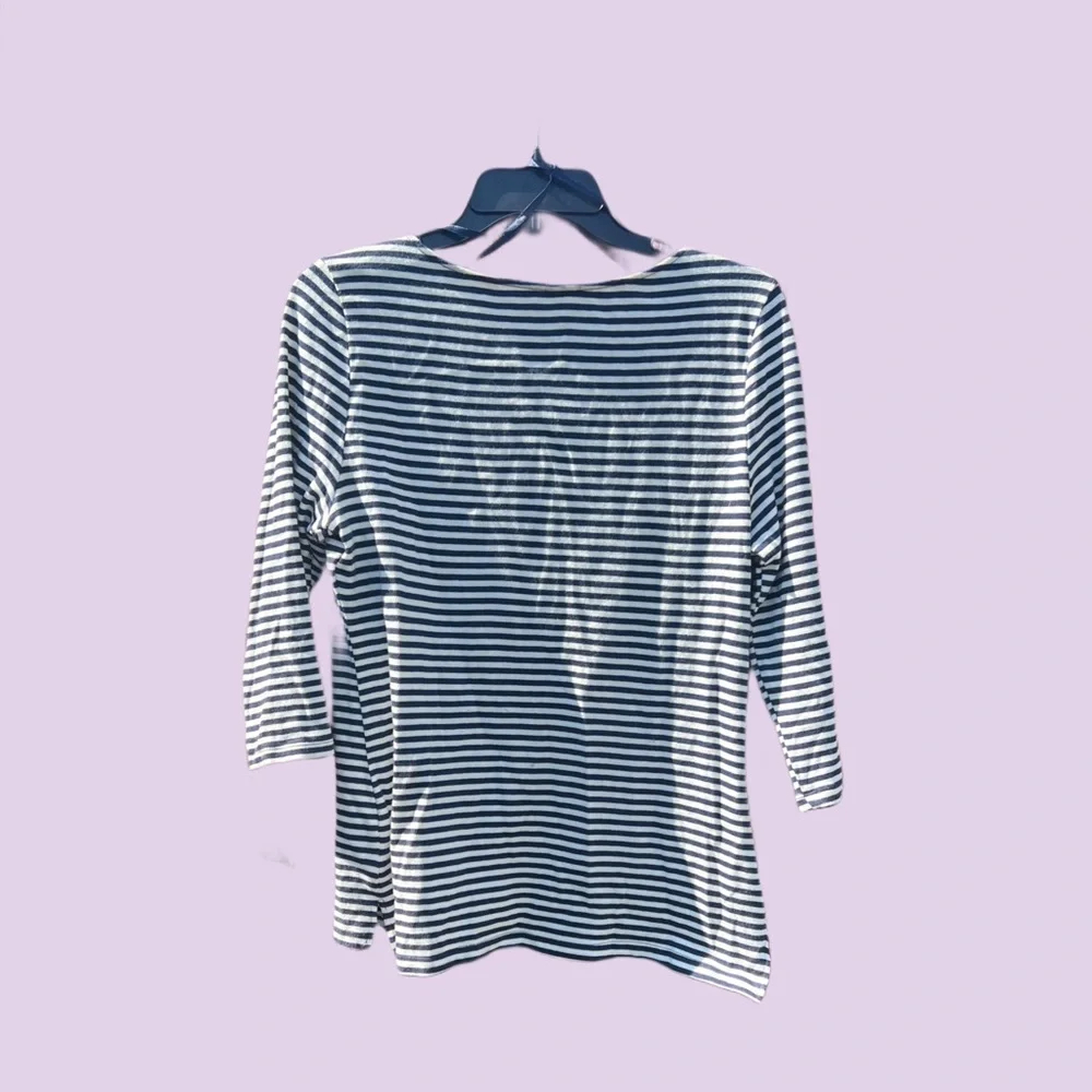 Retro Charter Club Striped Bon Voyage Petite Top NWT NEW Deadstock Nautical